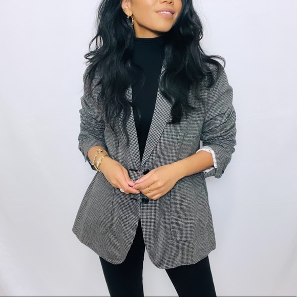 ***SOLD*** Ines De La Fressange Paris x Uniqlo | Linen Cotton Checkered  Blazer - Picture 7 of 13